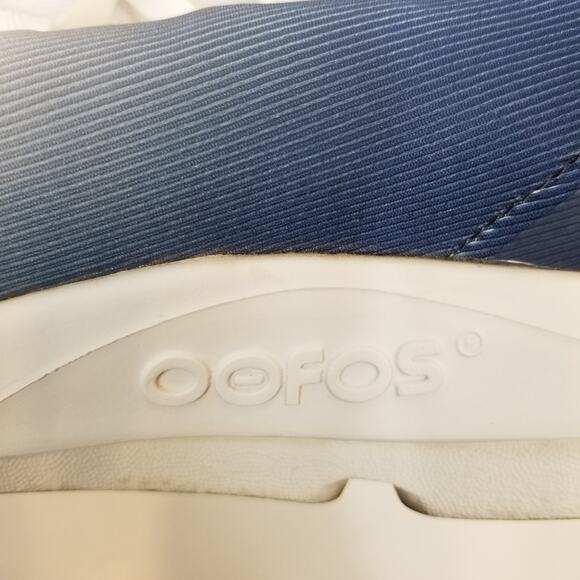 Oofos Men's OOmg Sport Low Shoes US 12 / EU 45 White Navy Recovery 09012023-14 - Picture 5 of 9